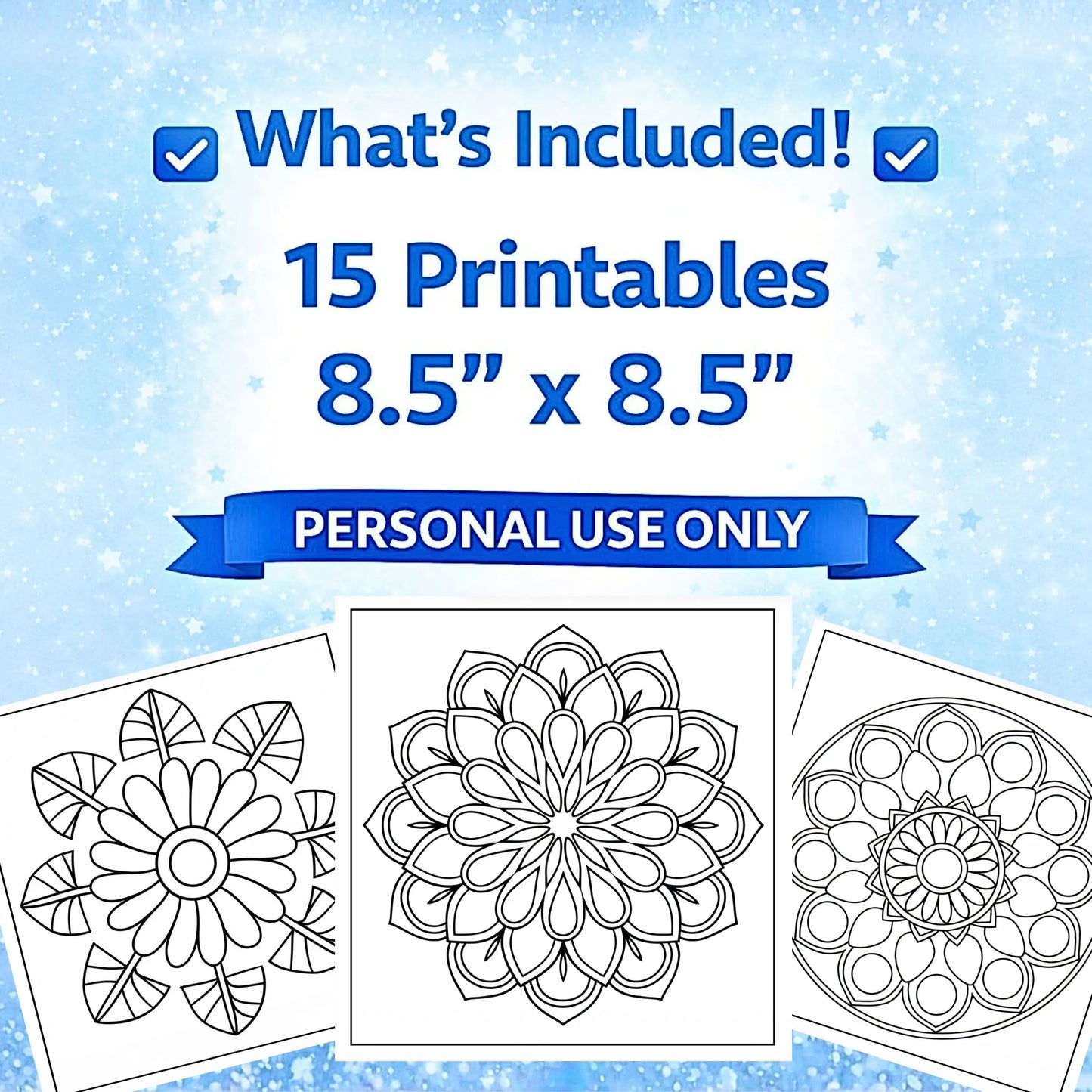 FREE Floral Mandalas for Kids & Adults (PDF Download) printables