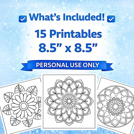 FREE Floral Mandalas for Kids & Adults (PDF Download) printables