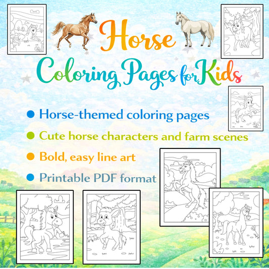 Horse Coloring Pages for Kids Printables